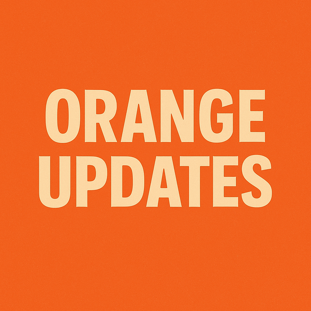 Orange Update Sticker Orange Updates